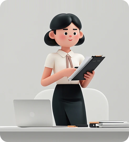 웹사이트 오픈 이후 유지보수와 운영 관리를 담당하는 과정을 표현한 일러스트